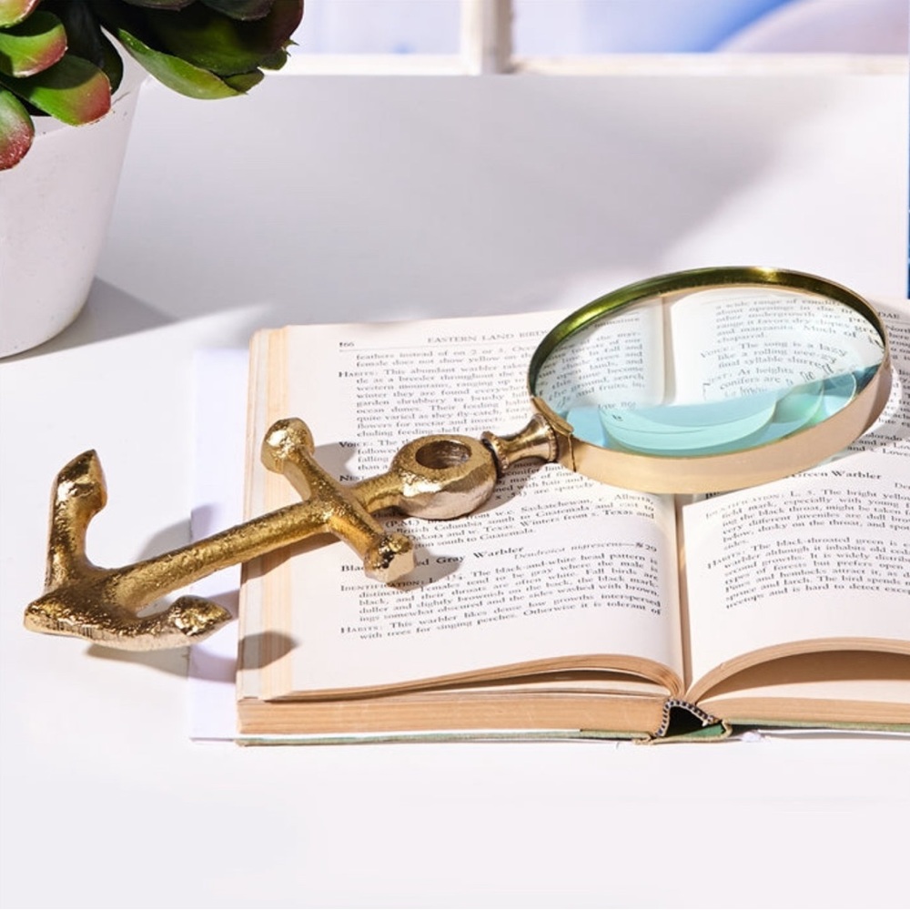 Anchors Away Golden Magnifying Glass